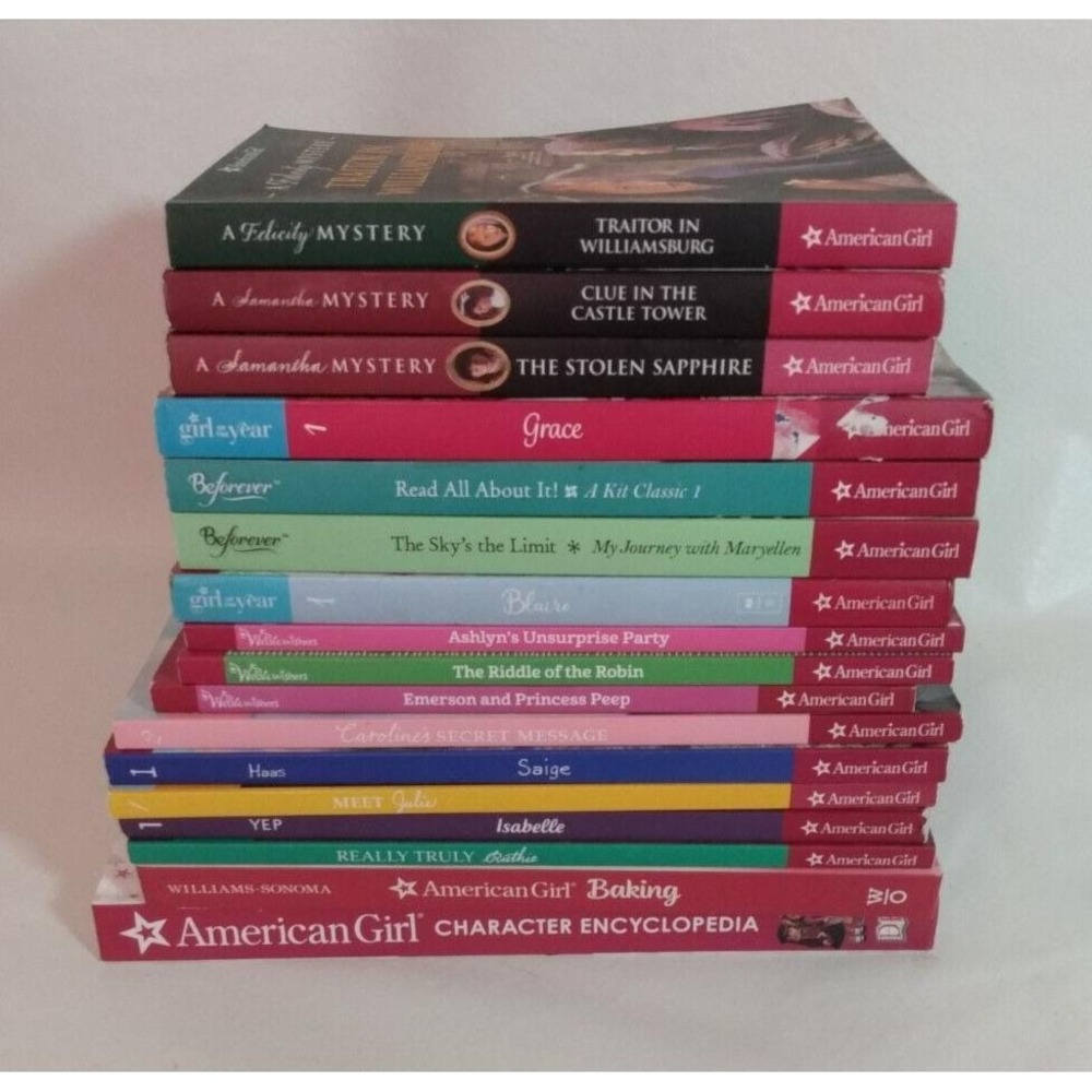 American Girl Book Lot 17 Mystery Historical Cookbook WellieWishers AG Paperback